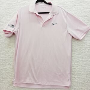 Shirt Polo Men Nike Links Dardeene Golf Poly Pickleball Dri Fit Pink Tee Size XL